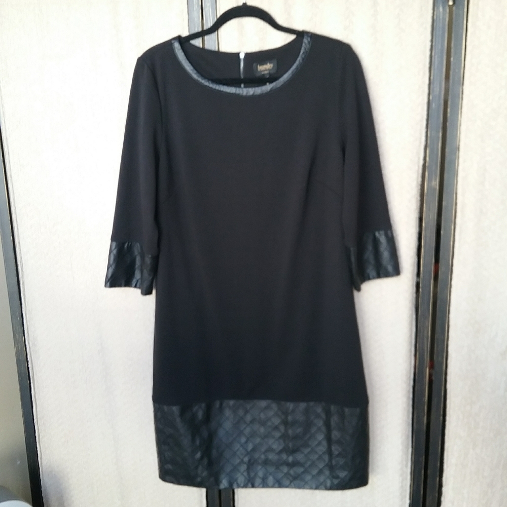 Laundry by Shelli Segal dress with faux leather